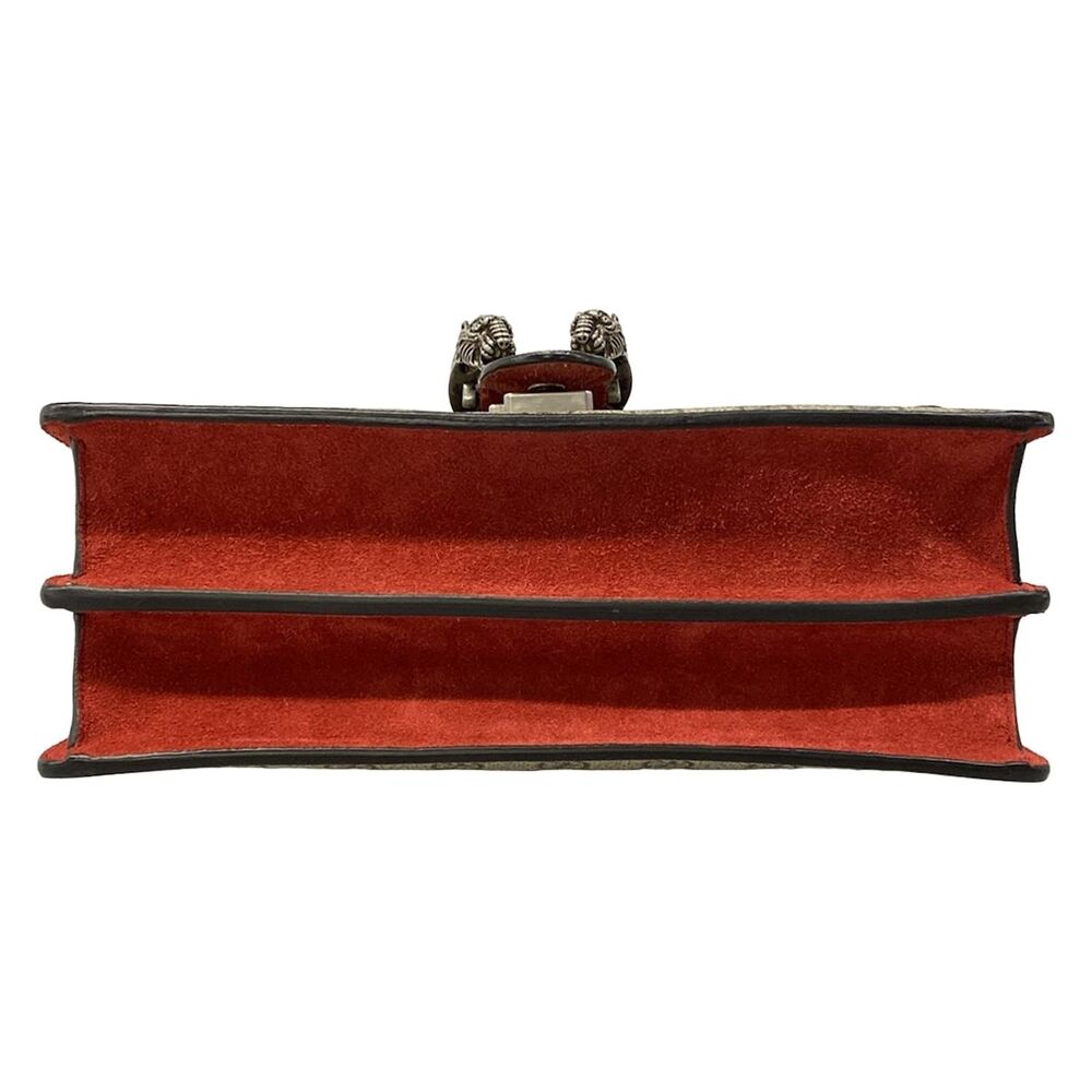 Gucci Dionysus Shoulder Bag 400249 Beige Ebony Red PVC Suede - Picture 5 of 15